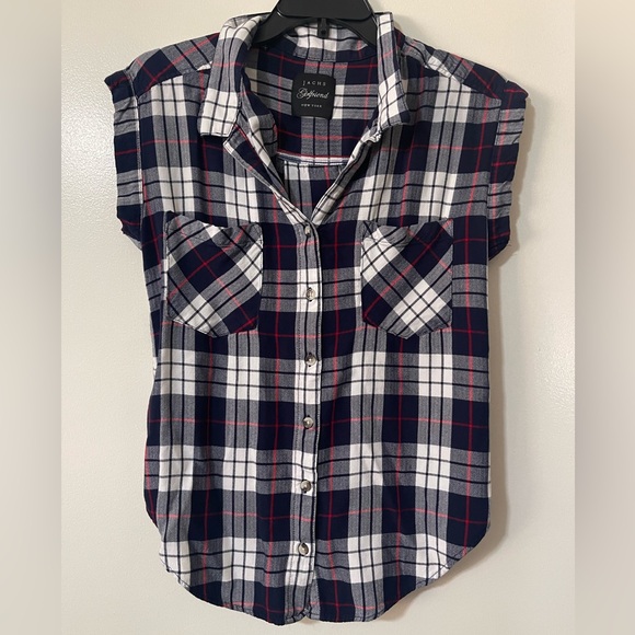 Women’s Plaid Button Top Size XS - Picture 3 of 3